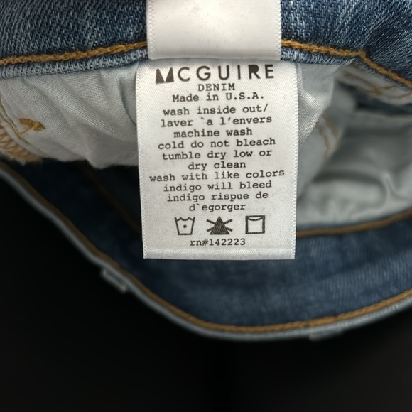 MCGUIRE Raw Hem Light Blue Jeans Size 28 - Picture 6 of 8